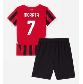 Maillot de football Réplique AC Milan Alvaro Morata #7 Domicile Enfant 2024-25 Manche Courte (+ Pantalon court)