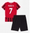 Maillot de football Réplique AC Milan Alvaro Morata #7 Domicile Enfant 2024-25 Manche Courte (+ Pantalon court)