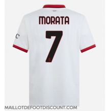 Maillot de football Réplique AC Milan Alvaro Morata #7 Extérieur 2024-25 Manche Courte