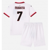 Maillot de football Réplique AC Milan Alvaro Morata #7 Extérieur Enfant 2024-25 Manche Courte (+ Pantalon court)