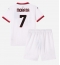 Maillot de football Réplique AC Milan Alvaro Morata #7 Extérieur Enfant 2024-25 Manche Courte (+ Pantalon court)