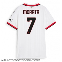 Maillot de football Réplique AC Milan Alvaro Morata #7 Extérieur Femme 2024-25 Manche Courte