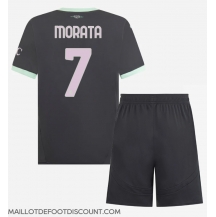 Maillot de football Réplique AC Milan Alvaro Morata #7 Troisième Enfant 2024-25 Manche Courte (+ Pantalon court)