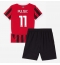 Maillot de football Réplique AC Milan Christian Pulisic #11 Domicile Enfant 2024-25 Manche Courte (+ Pantalon court)