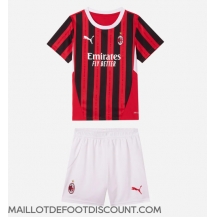 Maillot de football Réplique AC Milan Domicile Enfant 2024-25 Manche Courte (+ Pantalon court)