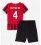 Maillot de football Réplique AC Milan Ismael Bennacer #4 Domicile Enfant 2024-25 Manche Courte (+ Pantalon court)