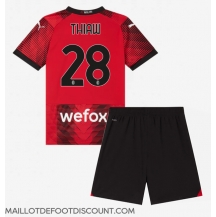 Maillot de football Réplique AC Milan Malick Thiaw #28 Domicile Enfant 2023-24 Manche Courte (+ Pantalon court)