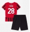 Maillot de football Réplique AC Milan Malick Thiaw #28 Domicile Enfant 2024-25 Manche Courte (+ Pantalon court)