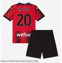 Maillot de football Réplique AC Milan Pierre Kalulu #20 Domicile Enfant 2023-24 Manche Courte (+ Pantalon court)