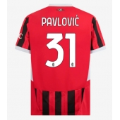 Maillot de football Réplique AC Milan Strahinja Pavlovic #31 Domicile 2024-25 Manche Courte