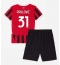 Maillot de football Réplique AC Milan Strahinja Pavlovic #31 Domicile Enfant 2024-25 Manche Courte (+ Pantalon court)