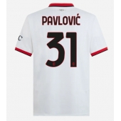 Maillot de football Réplique AC Milan Strahinja Pavlovic #31 Extérieur 2024-25 Manche Courte