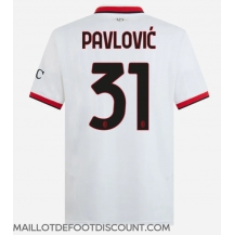 Maillot de football Réplique AC Milan Strahinja Pavlovic #31 Extérieur 2024-25 Manche Courte