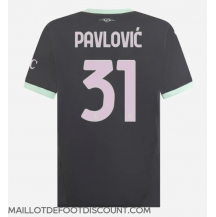 Maillot de football Réplique AC Milan Strahinja Pavlovic #31 Troisième 2024-25 Manche Courte