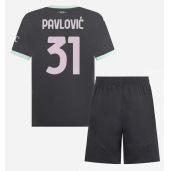 Maillot de football Réplique AC Milan Strahinja Pavlovic #31 Troisième Enfant 2024-25 Manche Courte (+ Pantalon court)