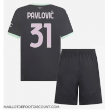 Maillot de football Réplique AC Milan Strahinja Pavlovic #31 Troisième Enfant 2024-25 Manche Courte (+ Pantalon court)