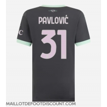 Maillot de football Réplique AC Milan Strahinja Pavlovic #31 Troisième Femme 2024-25 Manche Courte