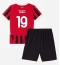 Maillot de football Réplique AC Milan Theo Hernandez #19 Domicile Enfant 2024-25 Manche Courte (+ Pantalon court)