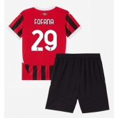 Maillot de football Réplique AC Milan Youssouf Fofana #29 Domicile Enfant 2024-25 Manche Courte (+ Pantalon court)