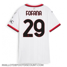 Maillot de football Réplique AC Milan Youssouf Fofana #29 Extérieur Femme 2024-25 Manche Courte