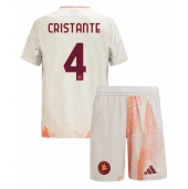 Maillot de football Réplique AS Roma Bryan Cristante #4 Extérieur Enfant 2024-25 Manche Courte (+ Pantalon court)