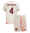 Maillot de football Réplique AS Roma Bryan Cristante #4 Extérieur Enfant 2024-25 Manche Courte (+ Pantalon court)