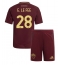 Maillot de football Réplique AS Roma Enzo Le Fee #28 Domicile Enfant 2024-25 Manche Courte (+ Pantalon court)