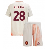 Maillot de football Réplique AS Roma Enzo Le Fee #28 Extérieur Enfant 2024-25 Manche Courte (+ Pantalon court)