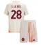 Maillot de football Réplique AS Roma Enzo Le Fee #28 Extérieur Enfant 2024-25 Manche Courte (+ Pantalon court)