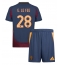 Maillot de football Réplique AS Roma Enzo Le Fee #28 Troisième Enfant 2024-25 Manche Courte (+ Pantalon court)