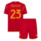 Maillot de football Réplique AS Roma Gianluca Mancini #23 Domicile Enfant 2023-24 Manche Courte (+ Pantalon court)