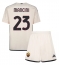 Maillot de football Réplique AS Roma Gianluca Mancini #23 Extérieur Enfant 2023-24 Manche Courte (+ Pantalon court)