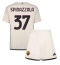 Maillot de football Réplique AS Roma Leonardo Spinazzola #37 Extérieur Enfant 2023-24 Manche Courte (+ Pantalon court)