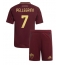 Maillot de football Réplique AS Roma Lorenzo Pellegrini #7 Domicile Enfant 2024-25 Manche Courte (+ Pantalon court)