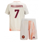 Maillot de football Réplique AS Roma Lorenzo Pellegrini #7 Extérieur Enfant 2024-25 Manche Courte (+ Pantalon court)