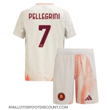 Maillot de football Réplique AS Roma Lorenzo Pellegrini #7 Extérieur Enfant 2024-25 Manche Courte (+ Pantalon court)