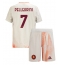 Maillot de football Réplique AS Roma Lorenzo Pellegrini #7 Extérieur Enfant 2024-25 Manche Courte (+ Pantalon court)