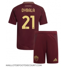 Maillot de football Réplique AS Roma Paulo Dybala #21 Domicile Enfant 2024-25 Manche Courte (+ Pantalon court)