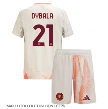 Maillot de football Réplique AS Roma Paulo Dybala #21 Extérieur Enfant 2024-25 Manche Courte (+ Pantalon court)