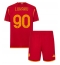 Maillot de football Réplique AS Roma Romelu Lukaku #90 Domicile Enfant 2023-24 Manche Courte (+ Pantalon court)