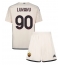 Maillot de football Réplique AS Roma Romelu Lukaku #90 Extérieur Enfant 2023-24 Manche Courte (+ Pantalon court)