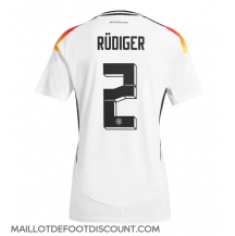 Maillot de football Réplique Allemagne Antonio Rudiger #2 Domicile Femme Europe 2024 Manche Courte