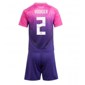 Maillot de football Réplique Allemagne Antonio Rudiger #2 Extérieur Enfant Europe 2024 Manche Courte (+ Pantalon court)