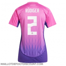 Maillot de football Réplique Allemagne Antonio Rudiger #2 Extérieur Femme Europe 2024 Manche Courte