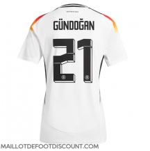 Maillot de football Réplique Allemagne Ilkay Gundogan #21 Domicile Femme Europe 2024 Manche Courte