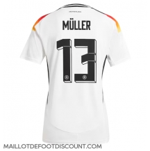 Maillot de football Réplique Allemagne Thomas Muller #13 Domicile Femme Europe 2024 Manche Courte