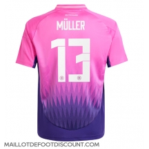 Maillot de football Réplique Allemagne Thomas Muller #13 Extérieur Europe 2024 Manche Courte