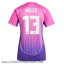 Maillot de football Réplique Allemagne Thomas Muller #13 Extérieur Femme Europe 2024 Manche Courte