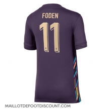 Maillot de football Réplique Angleterre Phil Foden #11 Extérieur Femme Europe 2024 Manche Courte