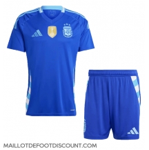 Maillot de football Réplique Argentine Extérieur Enfant Copa America 2024 Manche Courte (+ Pantalon court)